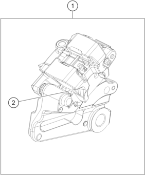 vue éclatée étrier de frein arrière - ktm 390 duke, black eu 2026