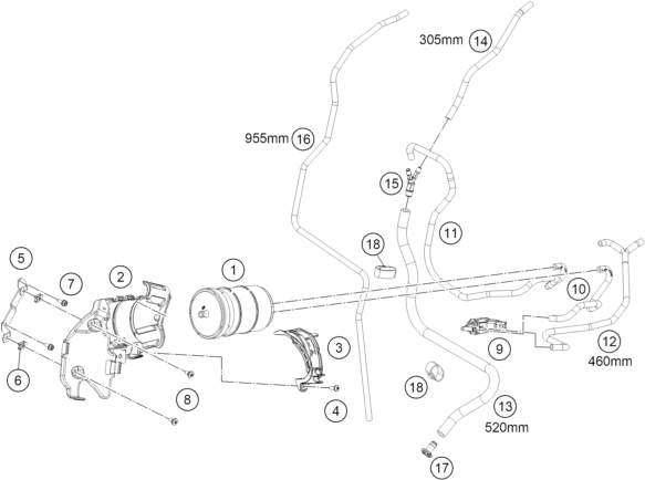 vue éclatée filtre à charbon actif - ktm 1390 super duke rr eu 2026