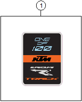 vue éclatée kit déco - ktm 1390 super duke rr track eu 2026