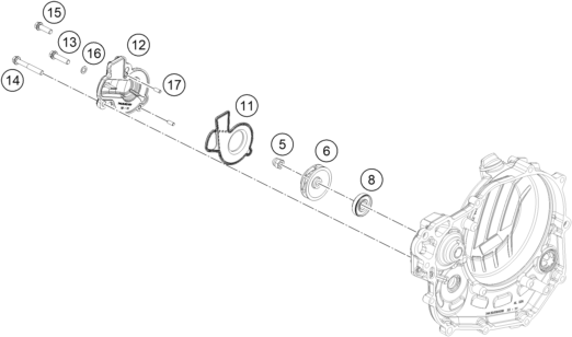 vue éclatée pompe à eau - ktm ktm 450 rally replica 2026