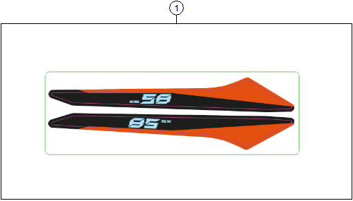 vue éclatée kit déco - ktm 85 sx 17/14 2027